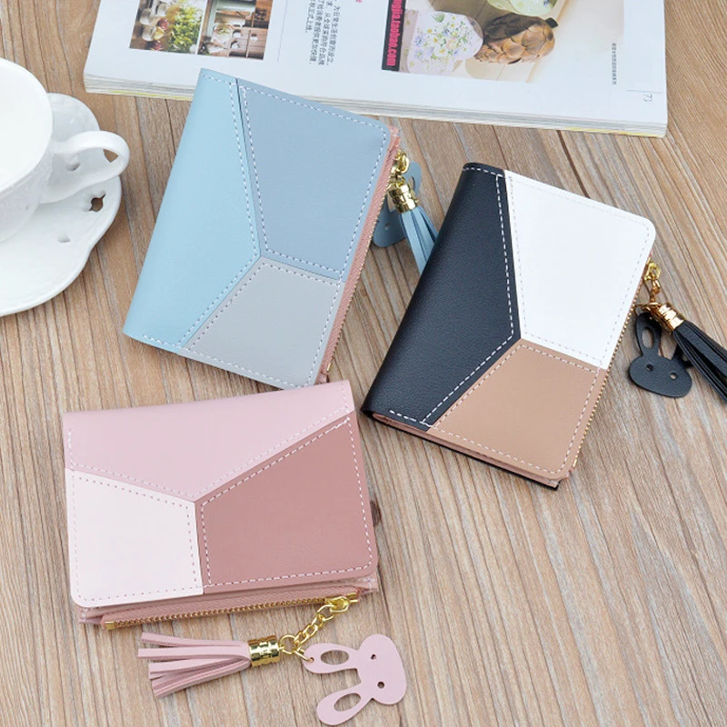 2019 جديد وصول المحفظة قصيرة المرأة سستة خليط نصب منصة العصرية محفظة نسائية للعملات المعدنية حامل بطاقة جلدية فتاة صغيرة مصغرة محافظ DXH 2019 جديد وصول المحفظة قصيرة المرأة سستة خليط نصب منصة العصرية محفظة نسائية للعملات المعدنية حامل بطاقة جلدية فتاة صغيرة مصغرة محافظ DXH