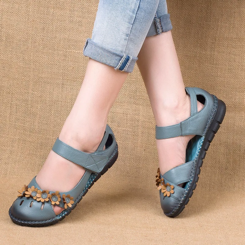 flat closed toe summer shoes