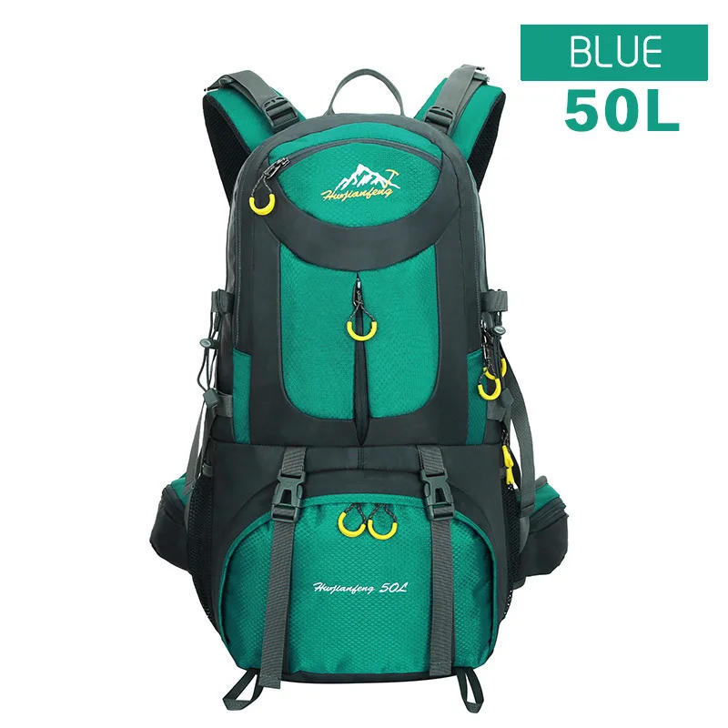 Водонепроницаемый рюкзак для альпинизма 40л/50л/60л, спортивная сумка для улицы, рюкзак для путешествий, кемпинга, походов, рюкзак для женщин, походные сумки для мужчин - Цвет: Blue-50L