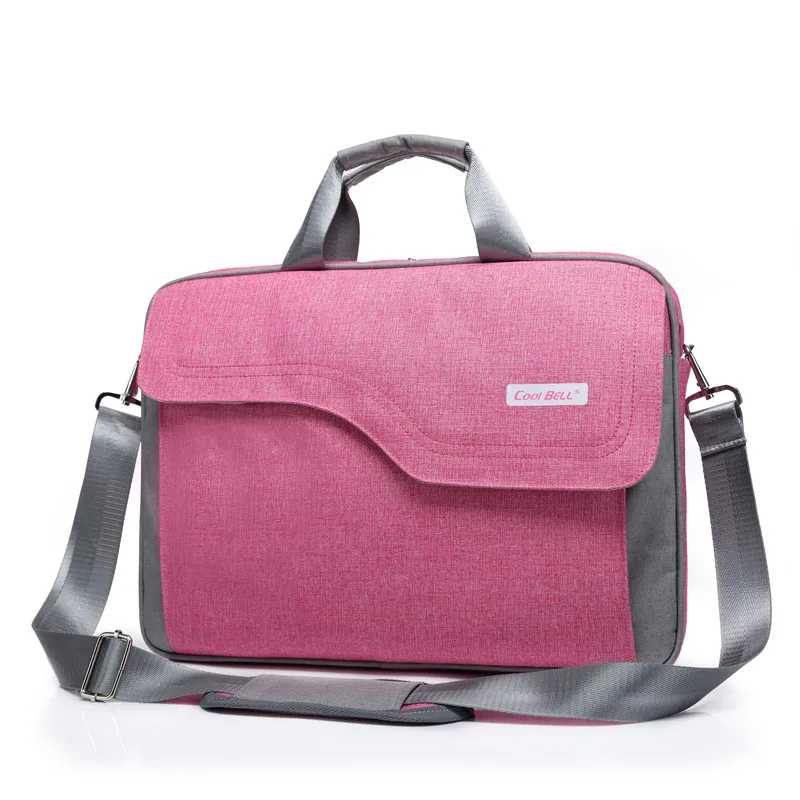 

Coolbell 15-17 Inch Briefcase Large Capacity Multiple Functions Waterproof Girls Pink Business Nylon Laptop Briefcase 15.6 17.3