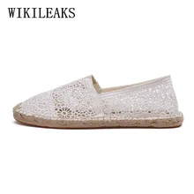 Дышащего материала для девочек; кружевные соломенные женские ботинки-лоферы; эспадрильи; женские ботинки "Харадзюку"; удобная женская обувь с толстой мягкой подошвой на плоской подошве черного цвета