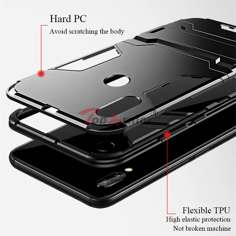 3D защитный чехол Гибридный ПК + ТПУ противоударный для Huawei P8 Lite P9 G9 P10 P20 Plus Pro Nova 3e