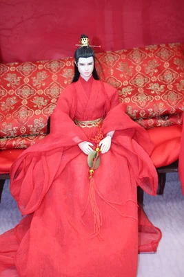 Древняя китайская Свадебная кукла невесты и мужей костюм куклы - Цвет: BOY