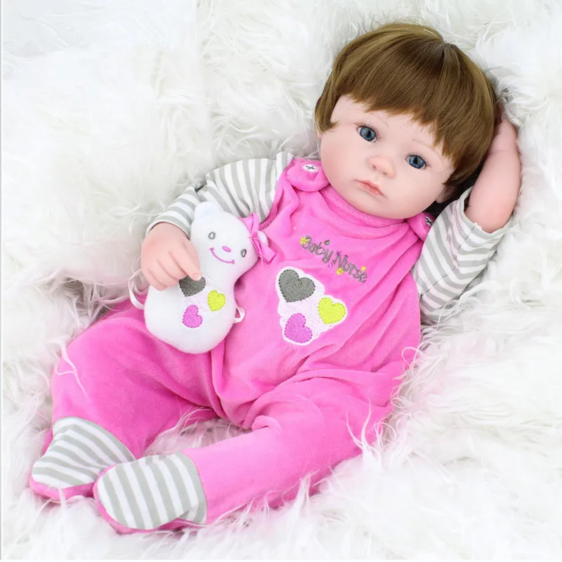 16 Polegadas 40 Cm 16 New Silicone Renascer Baby Dolls Kawaii Criancas Brinquedos Meninas Bebes Reborn Marrom Peruca De Cabelo Presente Bonecas Brinquedos Toy Gun Toy Candytoy Mobile Aliexpress