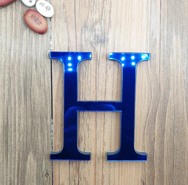 Buy DIY Blue Acrylic Letters 26 English Freestanding