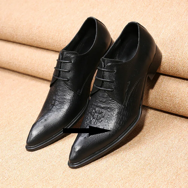 

British mens dress wedding shoes black genuine leather lace up pointy business oxford shoes for men prom zapatilla hombre