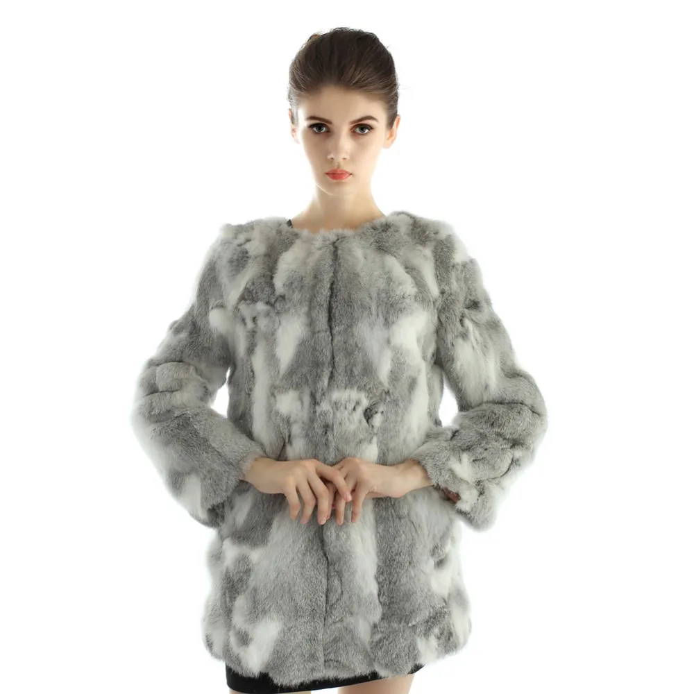 Grass grass Mode À Grey Fourrure 2019 Réel Lapin Longues Yellow Femmes Long Nouvelles Manteau Manches Femelle Dx255 D'hiver Gunuine De Chaud nO8PXk0w