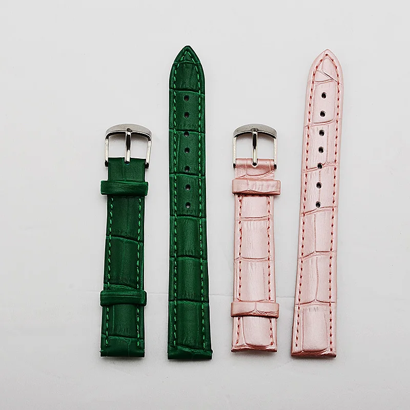 16mm Genuine Leather Watch Band Universal Replacement Strap Green ...