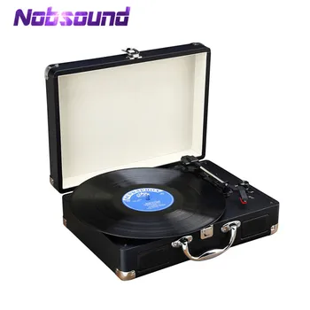 

Nobsound Portable 3-Speed Stereo Turntable Retro LP Vinyl Record Player Built-in Speakers in Suitcase