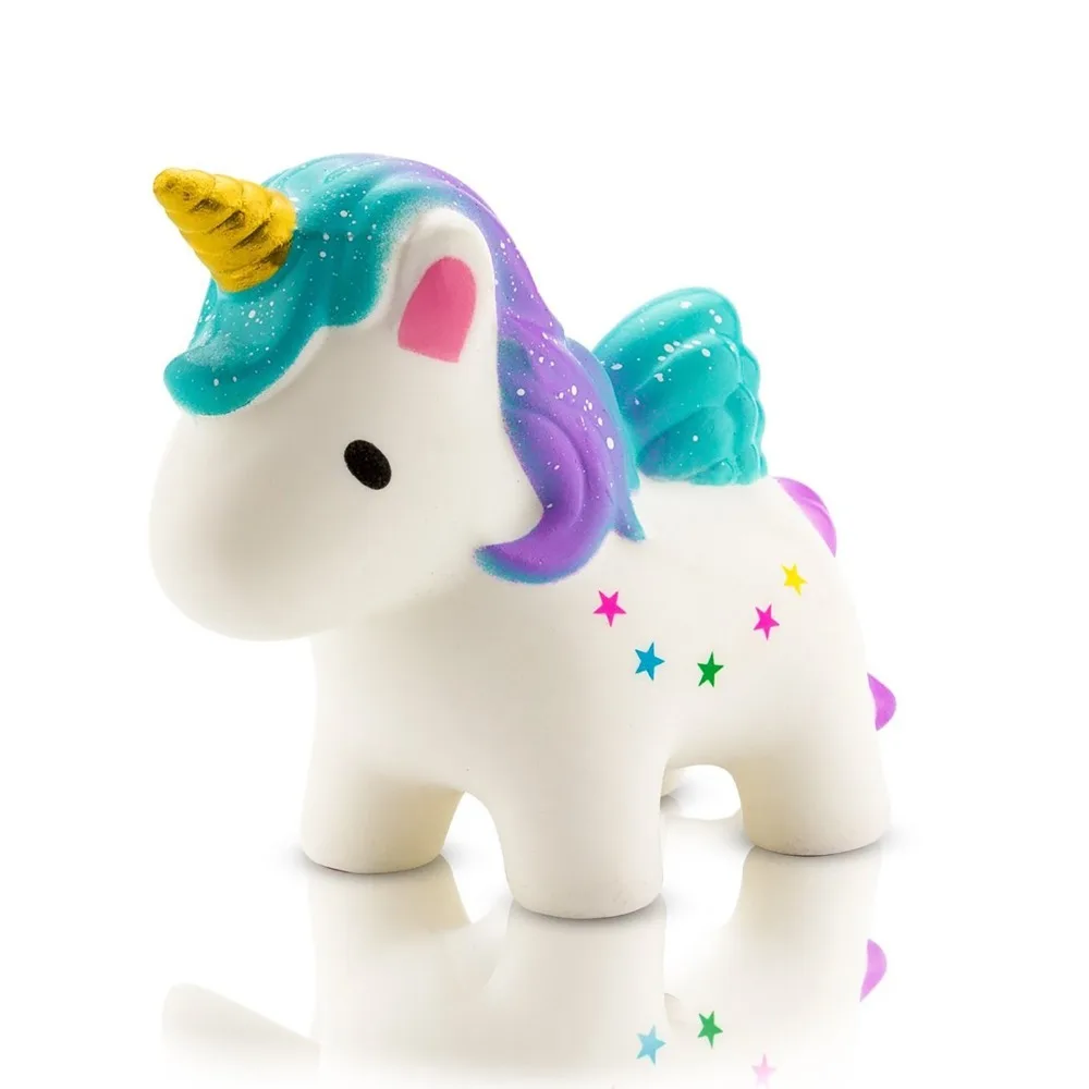 Kawaii Squish игрушечные лошадки Jumbo коврик с запоминанием Формы ароматические животных милые мягкие Единорог Kawaii Дети снятие стресса подарок 13