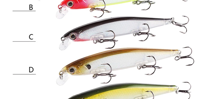Jerk Trout Wobblers Fishing Lure Minnow Rattlin 11cm 13g 10pcs Artificial Bait 0.2-1.5m Salmon Peche Bass Peche Fishing Tackle (7)