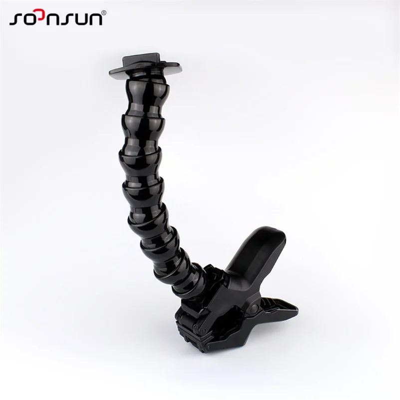 Гибкий зажим SOONSUN с гибкой регулируемой шеей для GoPro Hero 3 4 5 6 7 8 9 Yi DJI OSMO экшн