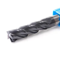 Fraise à queue ZGT en carbure de tungstène HRC50 à 4 cannelures, diamètres 4mm, 6mm, 8mm, 10mm, 12mm, 14mm, 16mm, outil de coupe pour métaux 4