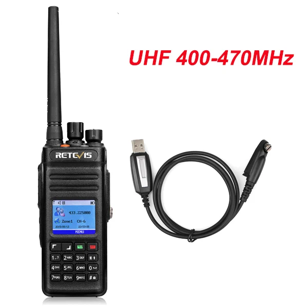 1 шт. Retevis RT83 высокомощная рация DMR цифровое радио(gps) IP67 водонепроницаемый UHF 400-470 МГц цифровой/аналоговый двухстороннее радио - Цвет: UHF