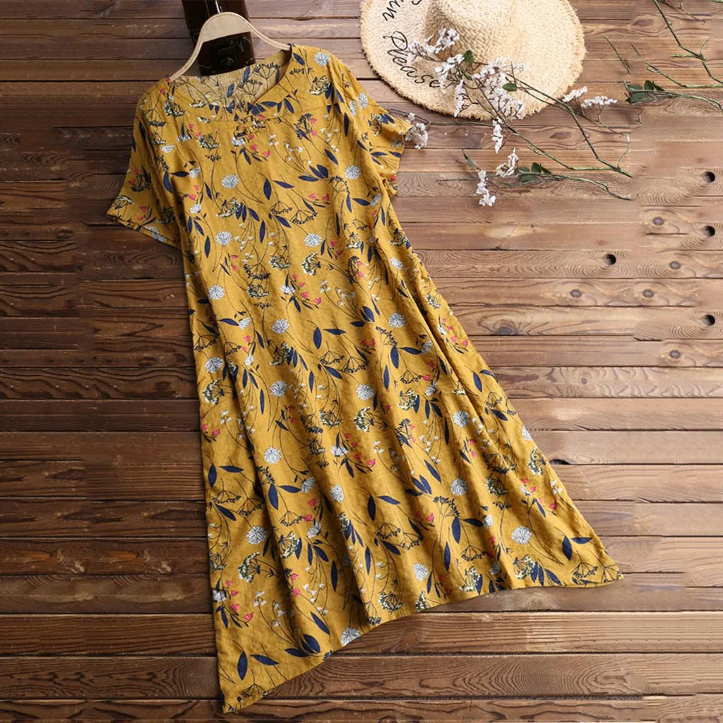 Summer Maxi Dress 2019 Women Vintage Floral Print Long Dress Party Dresses Woman Party Night Elegant Dress