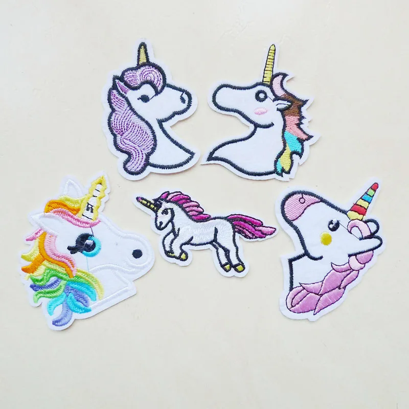 

1Pcs Sew On Applique Unicorn Patch Embroidery Iron On Cartoon Patches For Kids Clothing Jacket Hat Badges DIY Accessories decor