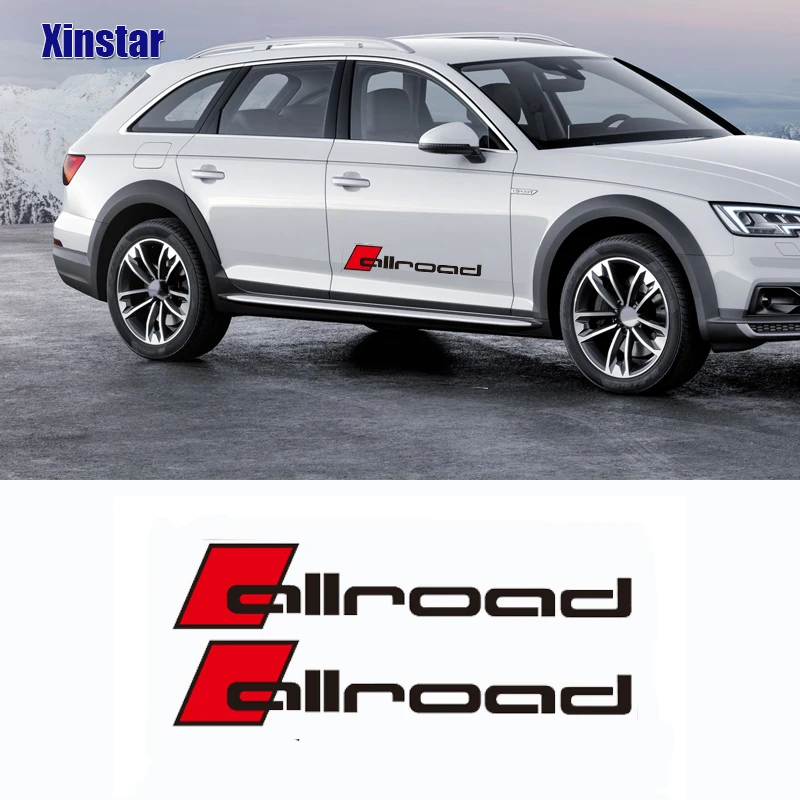 2шт Германия Oracal Allroad двери наклейки для Audi sline RS quattro A4 A6