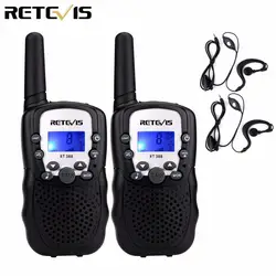 2 шт. Мини Walkie Talkie дети радио Retevis RT388 0,5 W PMR446 ФРС UHF частота, переносной радиоприемник + 2 шт. наушник