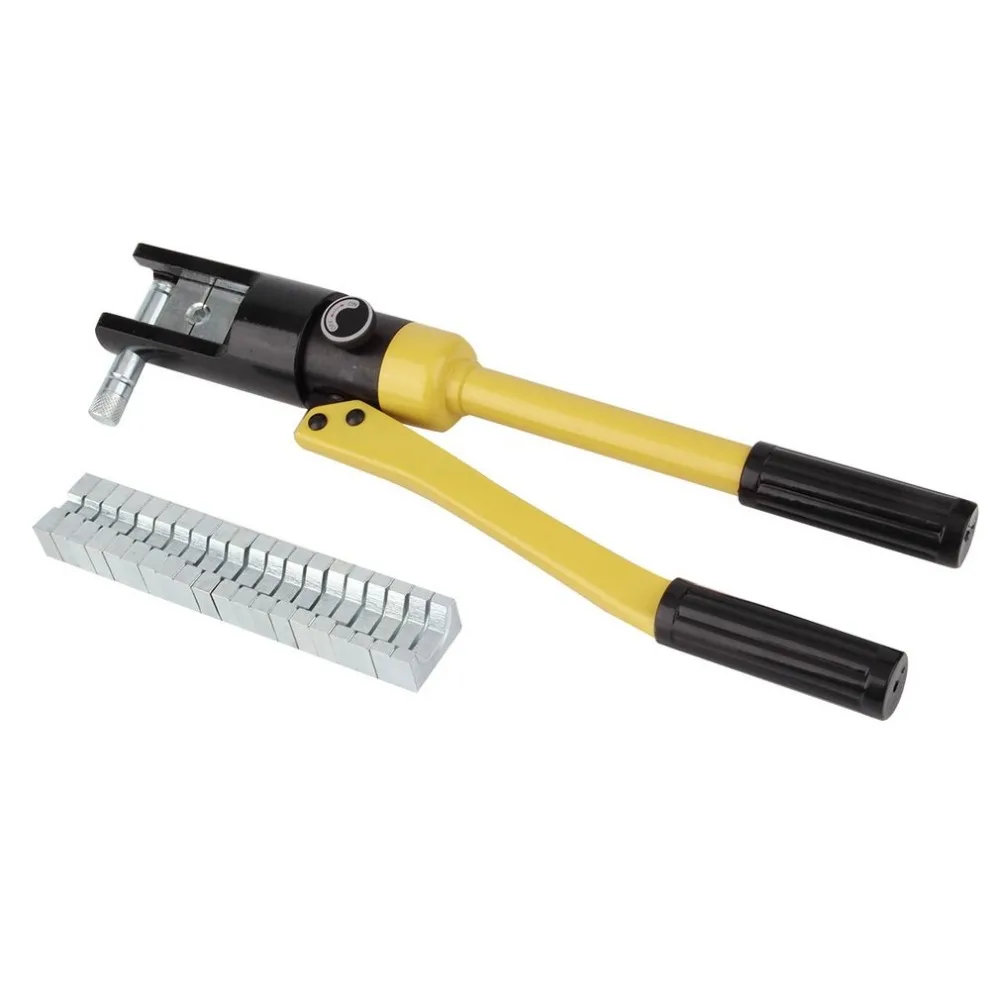 

Max Pressure 12 Ton Hydraulic Wire Battery Cable Lug Terminal Crimper Crimping Tool 11 Dies Multi-functional Hand Tool YQK-300