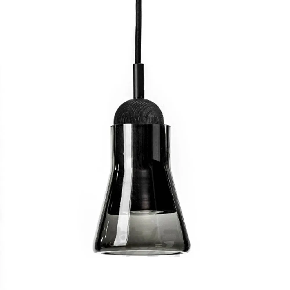D D3.7" x H4.7" Modern High Power LED Porch Pendant Lights Smoke Grey