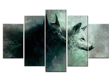 5 Pieces/set HD Printed wolf canvas art canvas painting wall art children room decor poster canvas picture