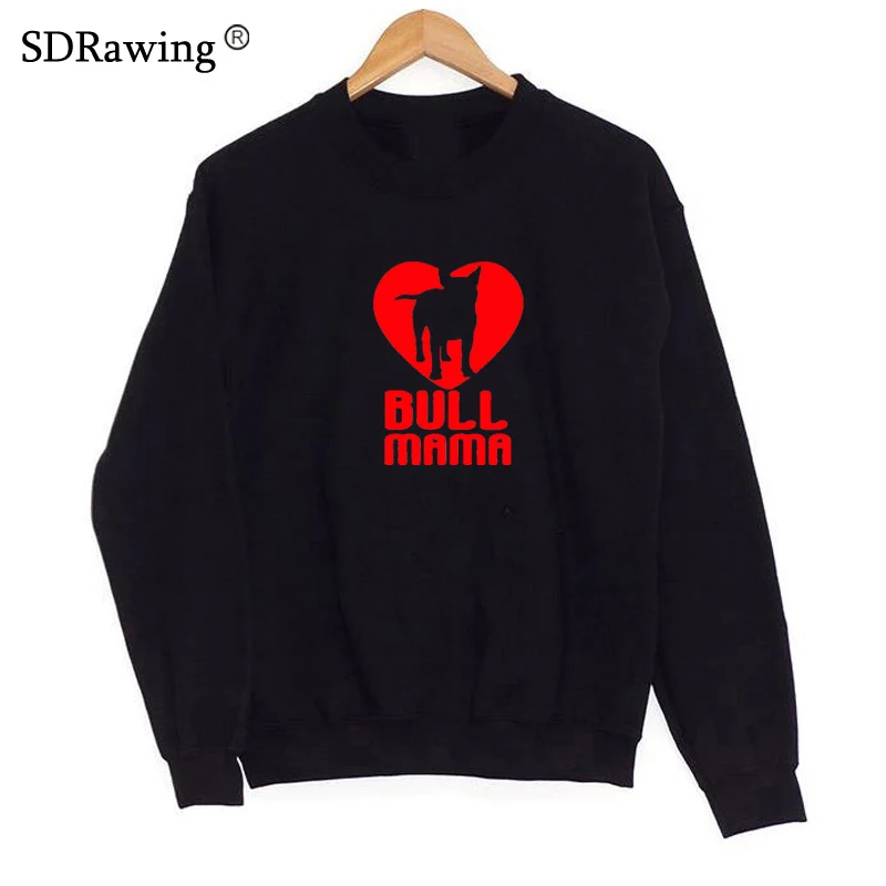 

Bull Terrier Sweatshirts Bull Mama Plus velvet Sudaderas Mujer Harajuku Hoodie Loose Women Hoodies Casual Tracksuit S-3XL