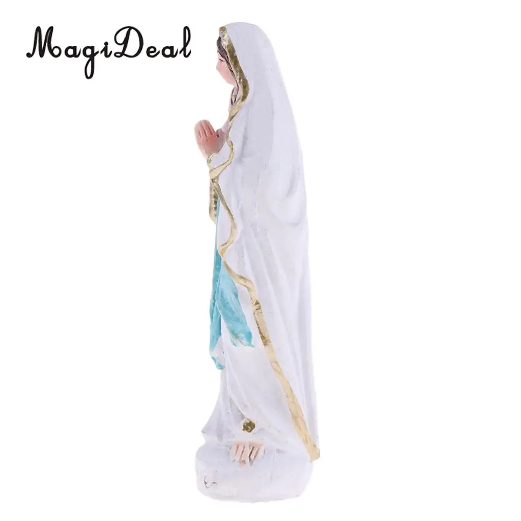 MagiDeal Resin Virgin Mary Figure Statue Sand Table Model Miniature for Garden House Yard Diorama layout Acce Collectible Gift