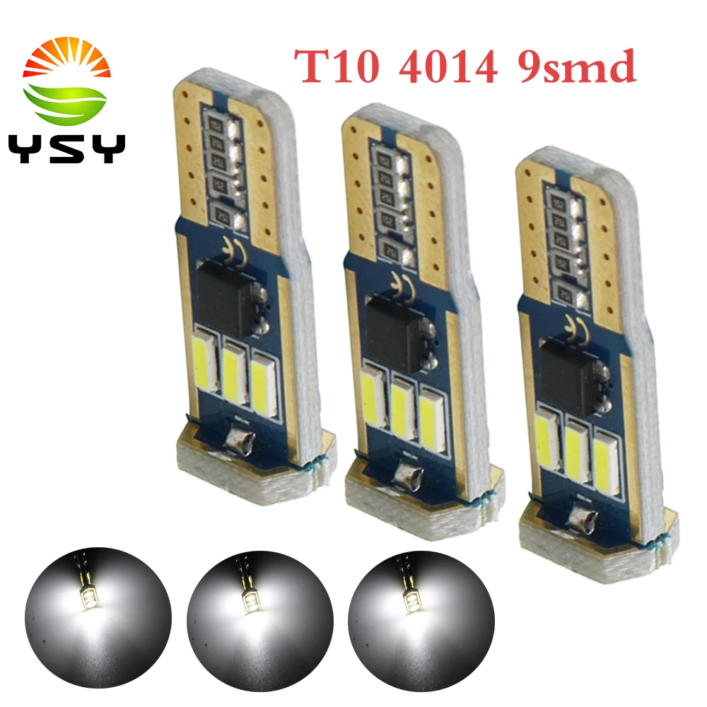 YSY 300x W5W T10 светодиод Шина CAN свет без ошибки 4014 9smd лампы автомобиля Клин Поворотная