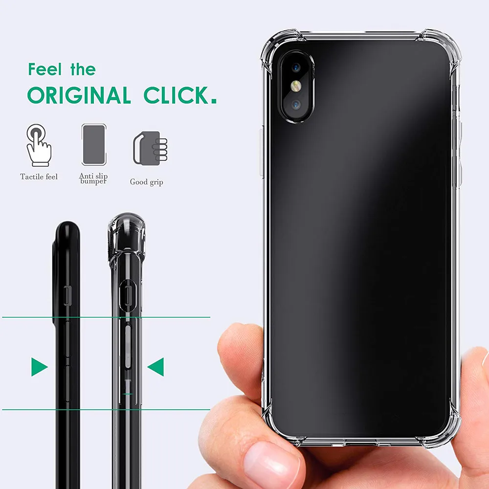 

New Portable Shockproof Waterproof Shock Absorption Super Slim Clear TPU Four Corners Drop Case Cover For iphone XSMAX 6.5inch
