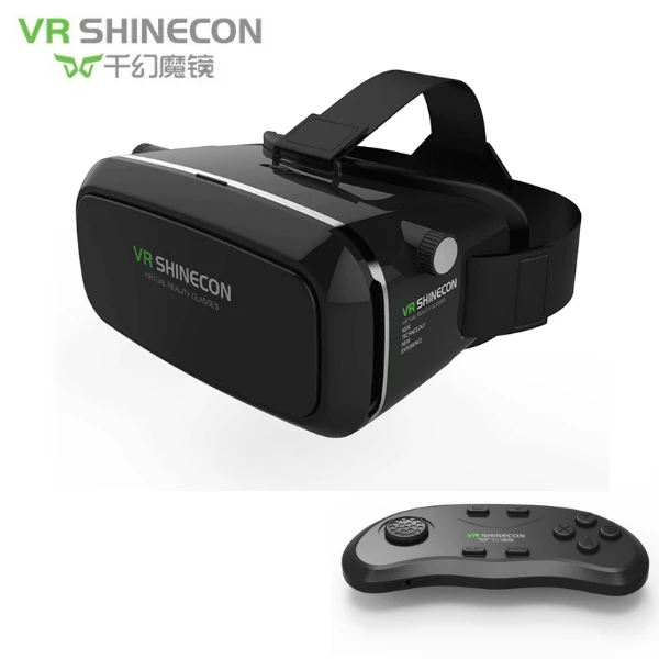 VR Shinecon Виртуальная реальность 3D очки Google Cardboard 2,0 Pro версия VR очки VR BOX 2,0 фильм для 4,5-6,0 'смартфона - Цвет: VR plus 086 remote