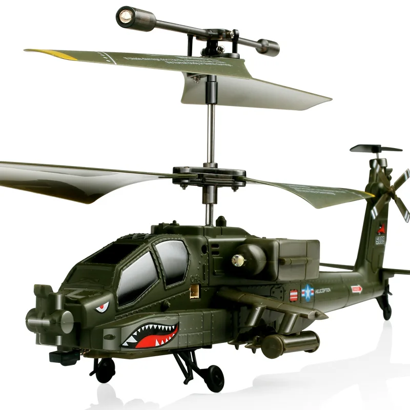 SYMA S109G Remote Control Dron copteApache Simulation Military RC Helicopter Combat Aircraft With N