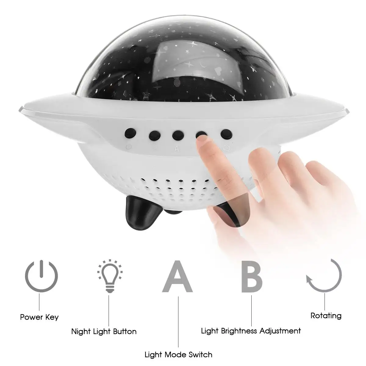 

Starry Star Projection Night Light Colorful LED Light Table Lamp Wireless Speaker TF Card AUX Stereo Music Speaker