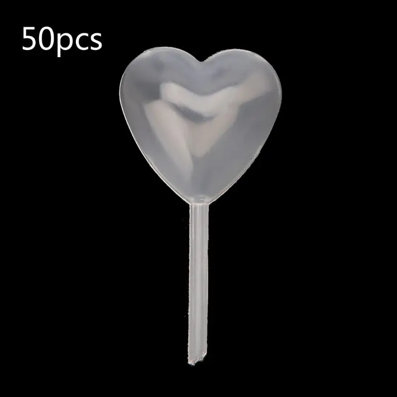 

50Pcs Heart Squeeze Dropper Plastic Pipettes Cupcake Injector Resin Jewelry Tool