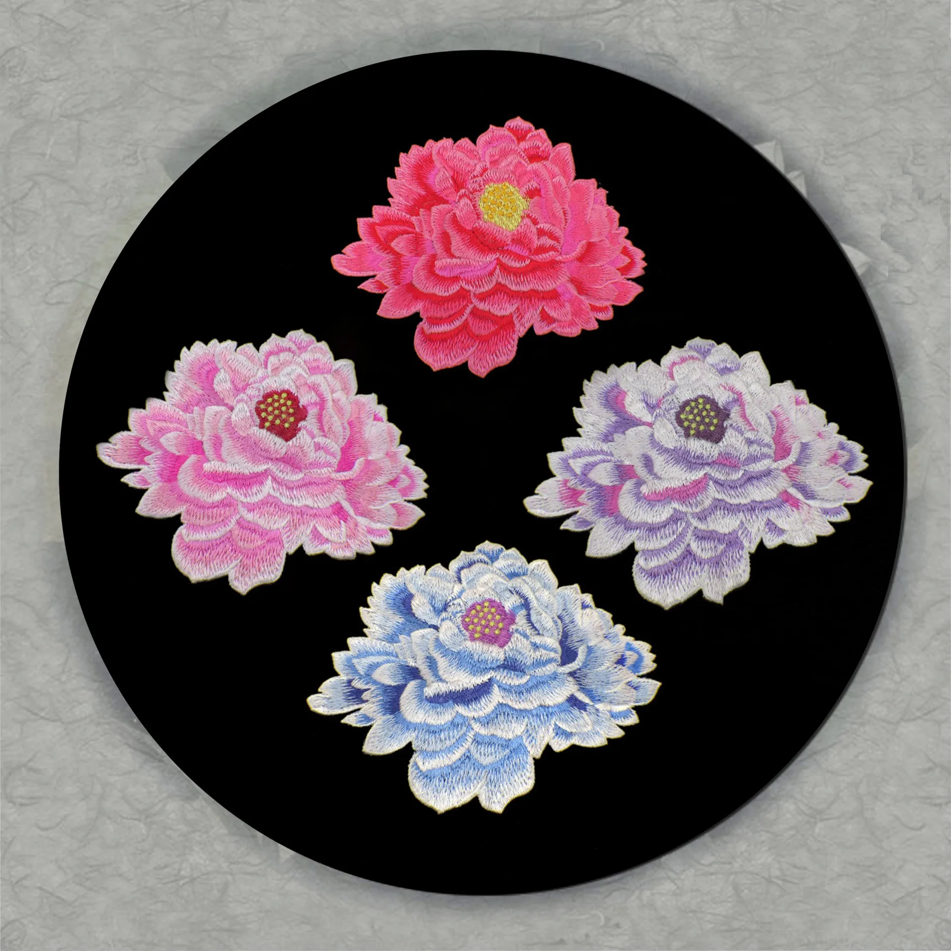 

flower 14*16cm embroidered applique cloth decoration patches for clothing sewing garment accessories parches para la ropa