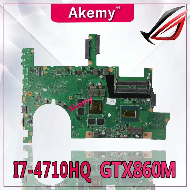 buy Akemy ROG G75J1M Laptop motherboard for ASUS G751JM G751J G751 Test original mainboard I7 4710HQ GTX860M