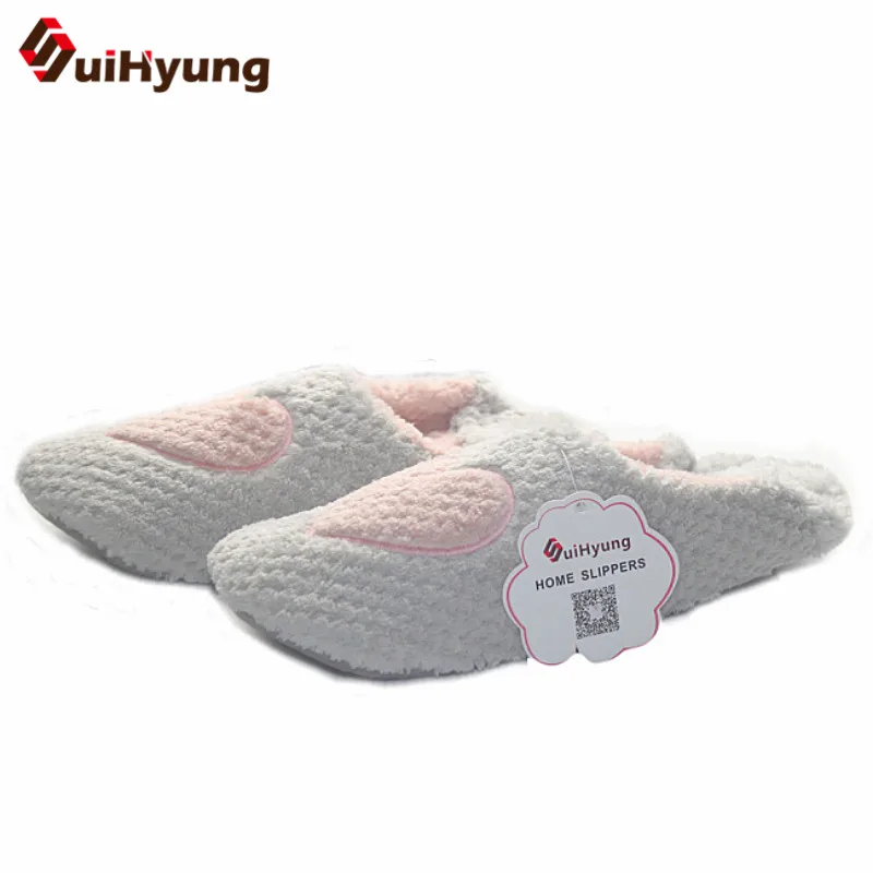 comprar Suihyung Novas Mulheres Inverno Chinelos Em Casa Sapatos Fechados Quentes Meninas Não deslizamento Piso Algodão Chinelos Fundo Macio Quarto Térmica sapatos