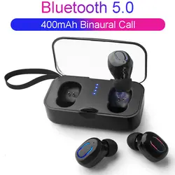 Teamyo беспроводные наушники Bluetooth 5,0 наушники TWS гарнитура спортивные наушники игровая гарнитура телефон с зарядным устройством