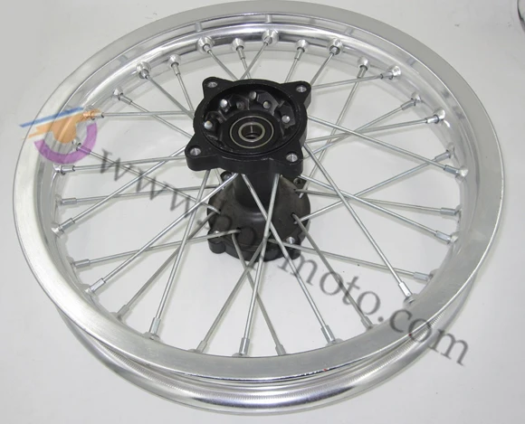 Задние диски 14 дюймов, диски из алюминиевого сплава, колесные диски 1,85x14 дюймов для китайского грязного велосипеда, колеса для велосипеда ямы, запасные части