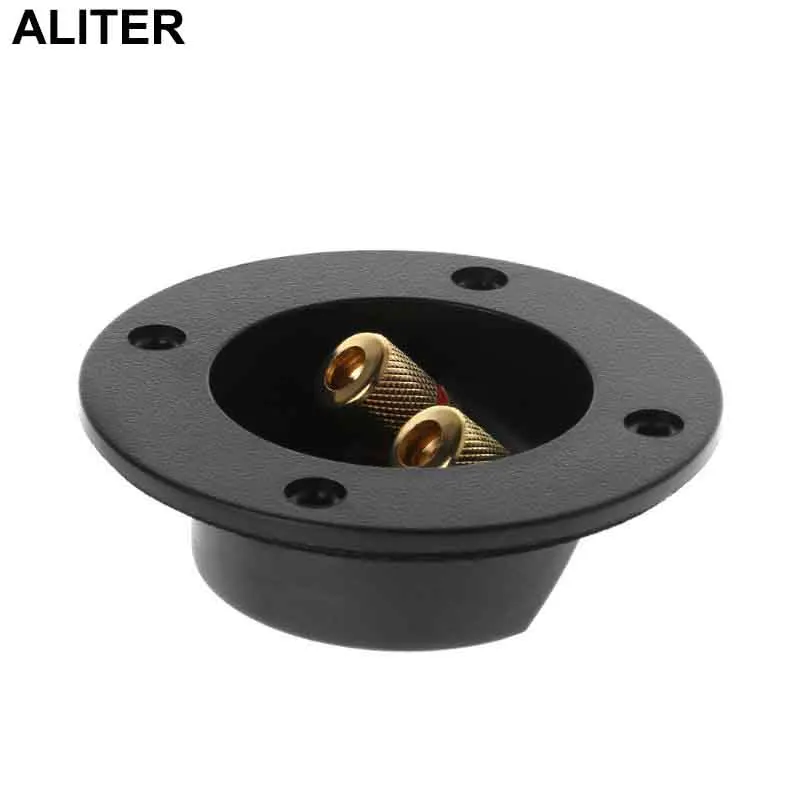 

Screw Terminal Round Cup Connector 511 Gold Twist Banana Jacks Double Binding Post Speaker Box Black