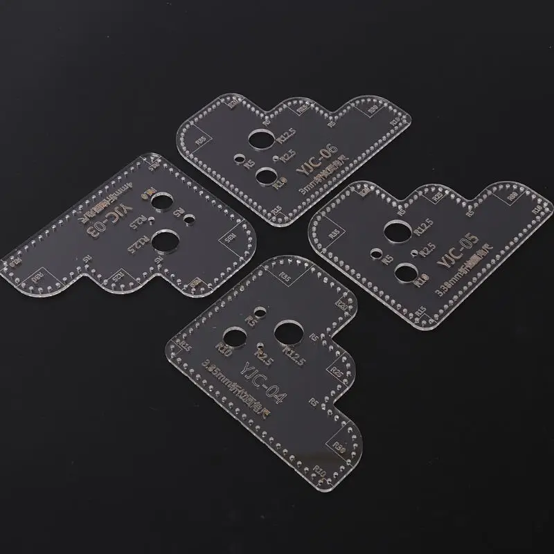 

Leather Craft Perspex Acrylic Cutting Stencil Template For DIY Scrapbooking Embossing Decorative Corner Sewing Tool