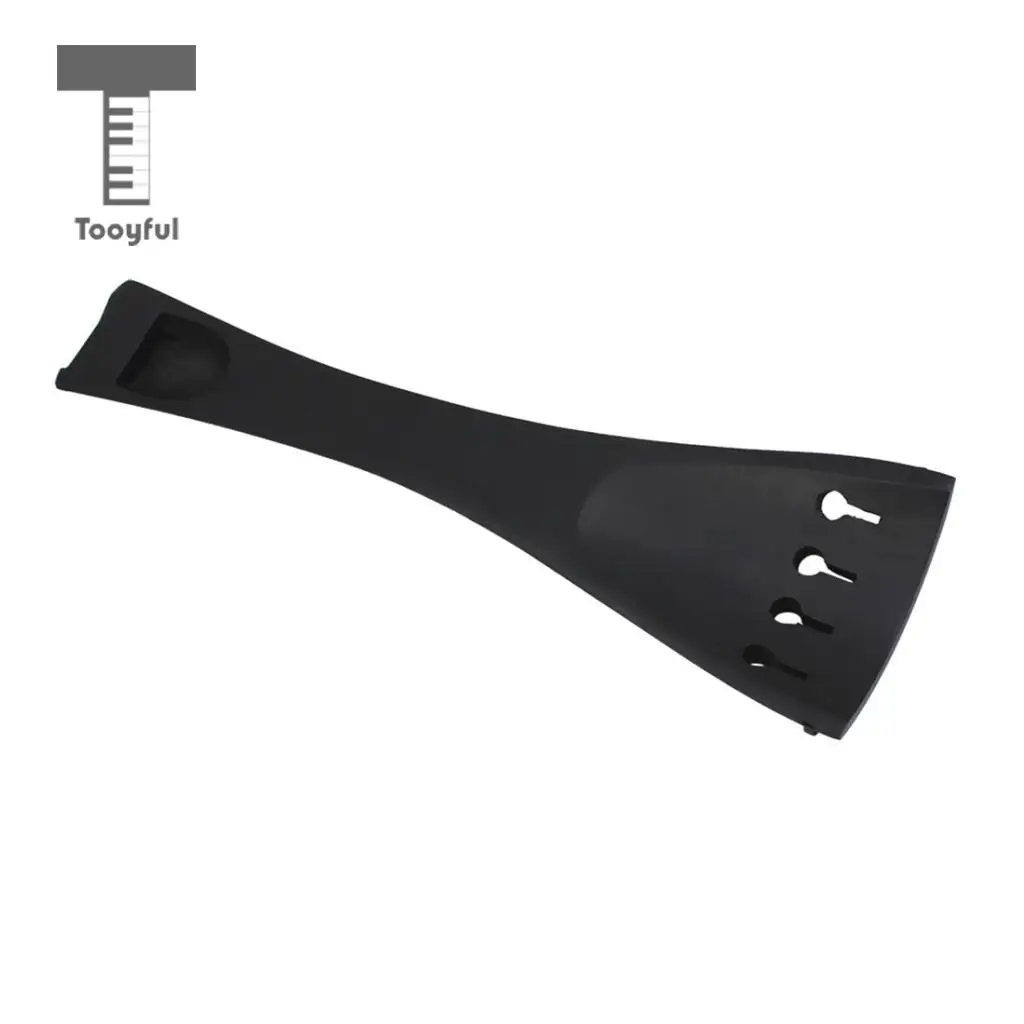 Tooyful Handmade Ebony Cello Harp Tailpiece Wood Tailpiece for 3/4 4/4 Cello Black