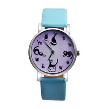 Nova Moda Pulseira de Couro Relógio de Quartzo Relógios de Luxo Casual Simples Forma Redonda tamanho pequeno Negócio LED Relógio de Pulso para senhoras