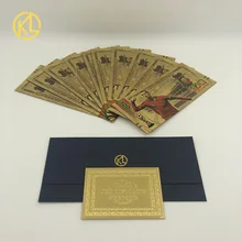 10 шт. Золотая фольга 100 рубль банкнота лучшая сувенирная Коллекция Подарки для Криштиано Роналдо Фан Клуб
