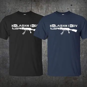 

Ak-47 Kalashnikov Russian Rifle Gun T-Shirt Size S To 3Xl 2019 New Print Men Summer Awesome Shirts
