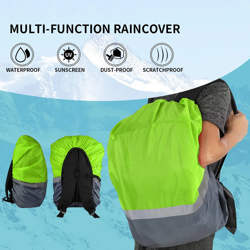 Водонепроницаемый рюкзак дождевик со светоотражающим ремешком вертикальный Регулируемый Чехол для наружного туризма кемпинга путешествий