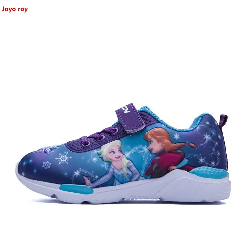 

2019 Spring New Children Shoes Girls Sneakers elsa shoe Princess Kids Shoes Fashion Casual Sport Running Leather Shoes for girls