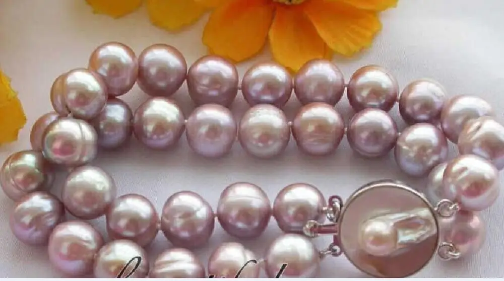 

elegant 12-13mm south sea lavender pearl bracelet 7.5-8inch