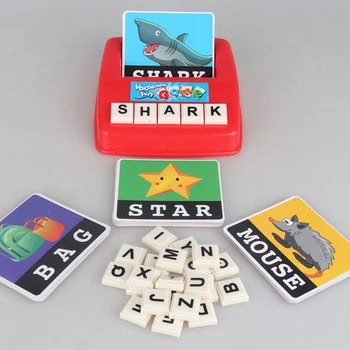 

children montessori Letters Alphabet Game English flash cards learning machine educational words cards toys for children boys