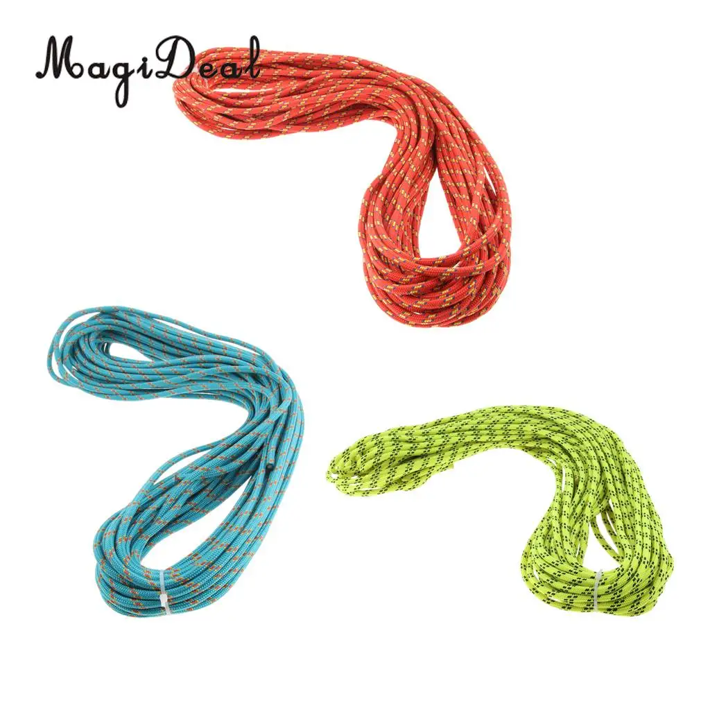 6mm Static Outdoor Rock Climbing Rope Fire Escape Safety Auxiliary Rappelling Cord 6.5KN