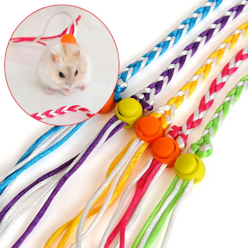 1pc Hot Sale Adjustable Rope Ferret Hamster Leash Lead Pet Rat Mouse